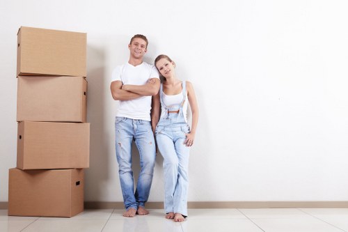Organized household storage space in Hatton with boxes and furniture