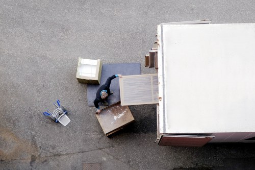 Packed household belongings prepared for long-term storage in Hatton