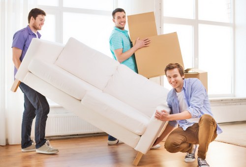 Packed boxes ready for a small move in Hatton