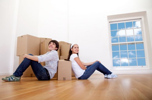 Clean storage environment showing organized boxes and furniture